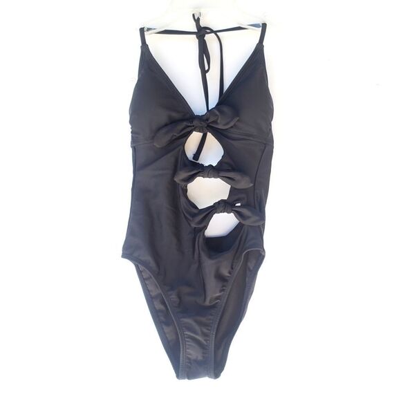 Womens New OnePiece Tie Front Swimsuit XS - Picture 8 of 8